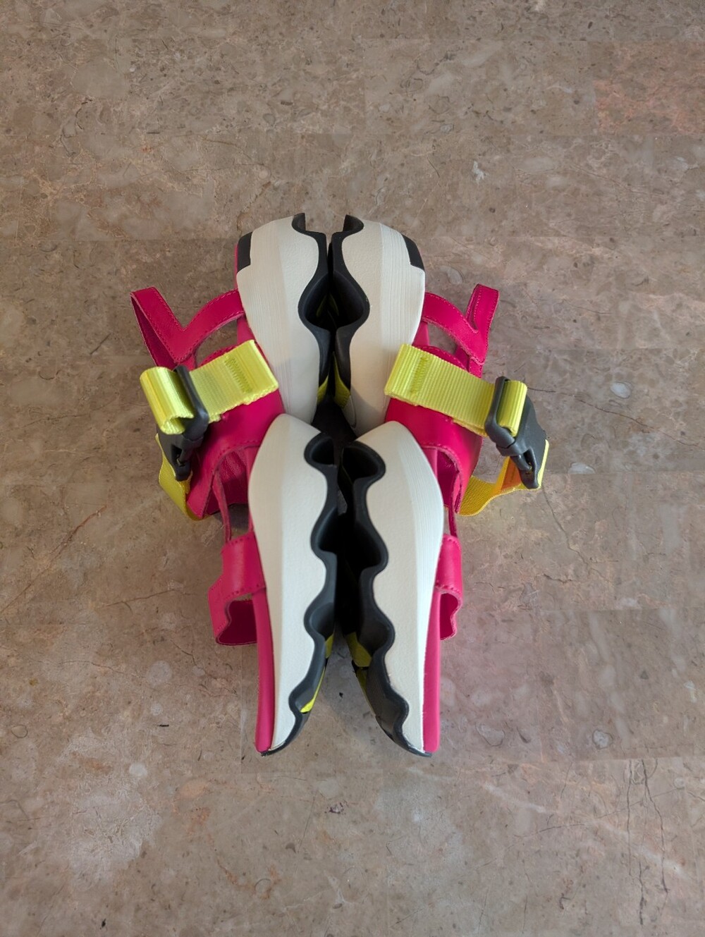 Sorel Kinetic Impact Sling Leather Sandals Pink Yellow Sandals Women's Size 7.5 - Picture 10 of 12